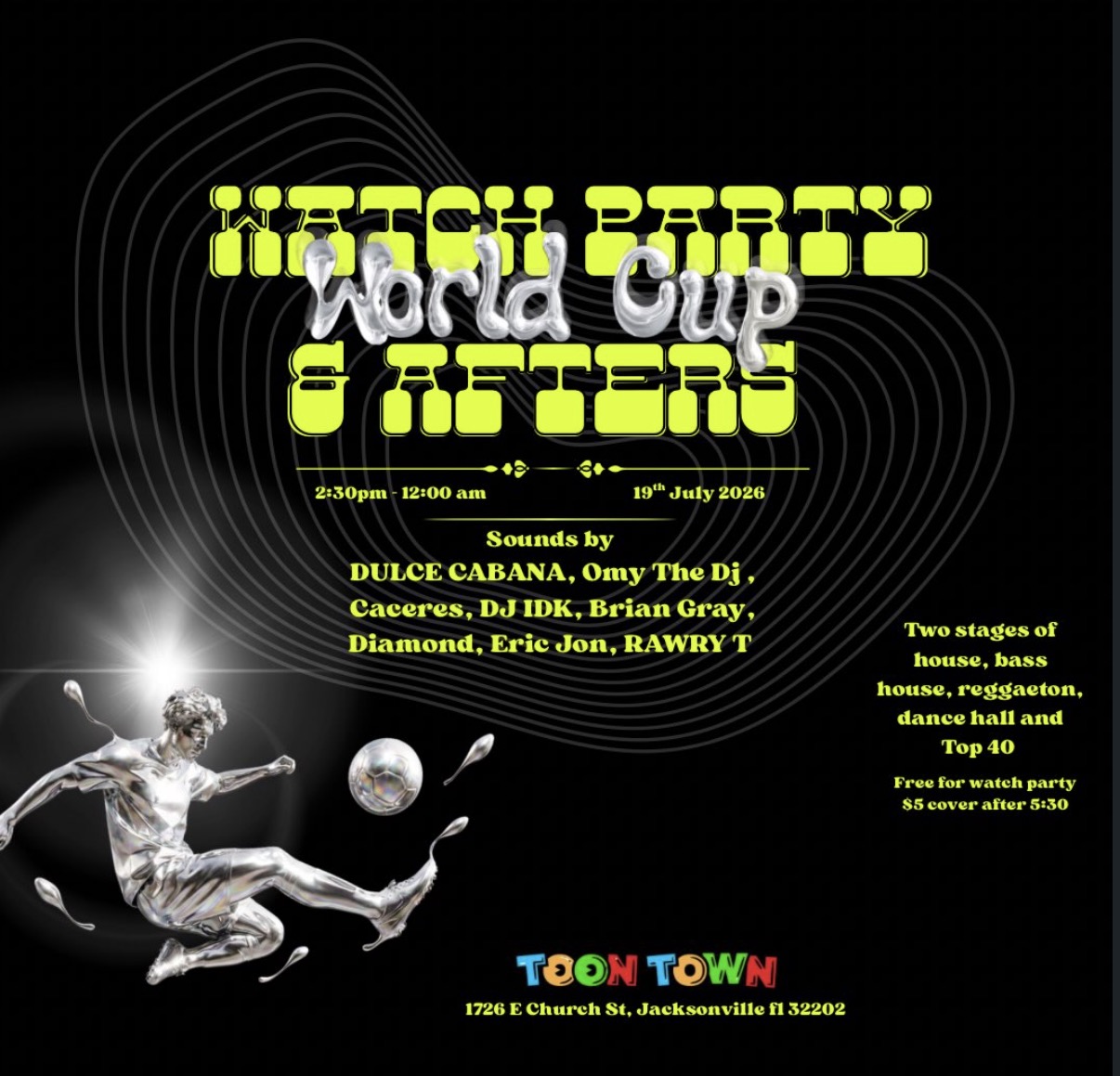 Watch  Party World Cup & afters flyer