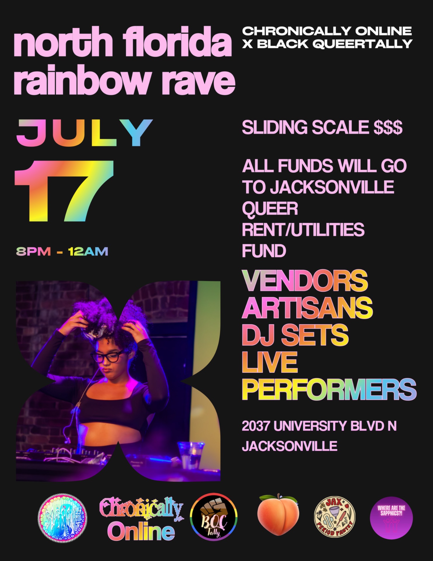 North Florida Rainbow Rave flyer