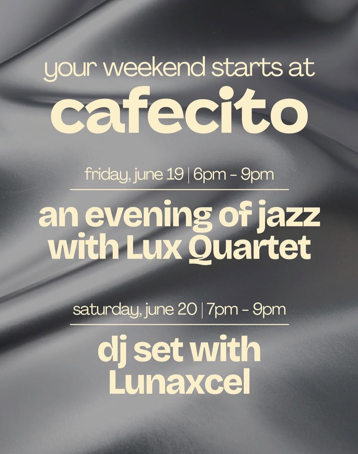An Evening of Jazz with Lux Quartet flyer